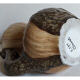 Faux-bois ceramic pitcher signed "Cérart" MONACO vintage