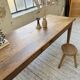 Pine and oak + walnut farmhouse table 1950