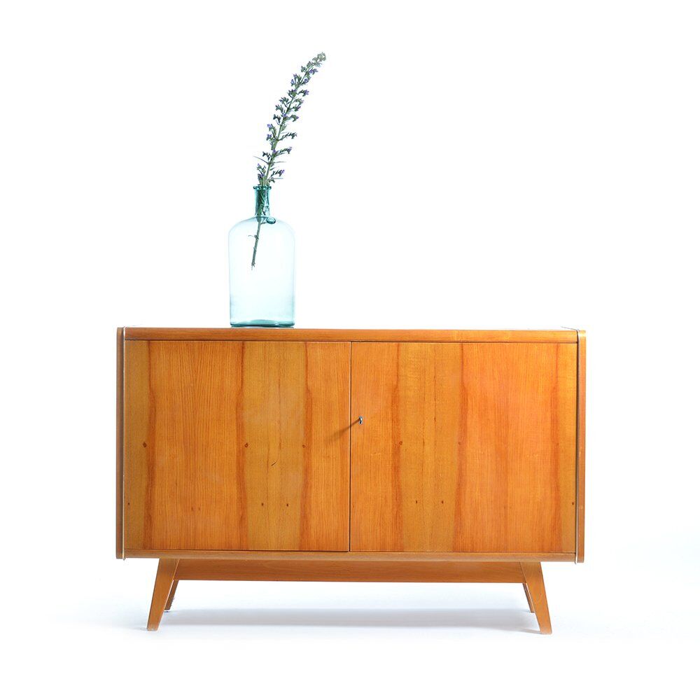 Buffet en bois avec plateau en verre, Jitona 1960