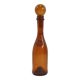 Amber bottle in bubbled blown glass, signed Biot – France, vintage 1970s