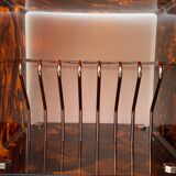 Range records or vinyl range in plexi, turtle scales effect, on wheels, 1970