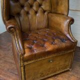 A Rare & Exceptional Deep-Buttoned Chesterfield Porter’s Chair Circa 1920’s