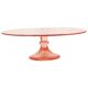 Art Deco Pink Cake Dish Rosaline Depression Glass Verrerie Scailmont