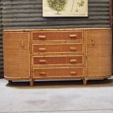 Rattan sideboard, year 70