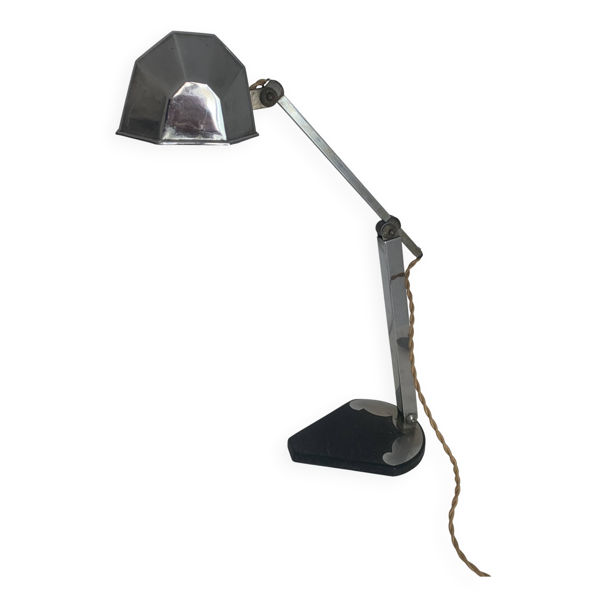 Vintage 1930s Art Deco French Craftsmanship Desk Lamp - 45 cm