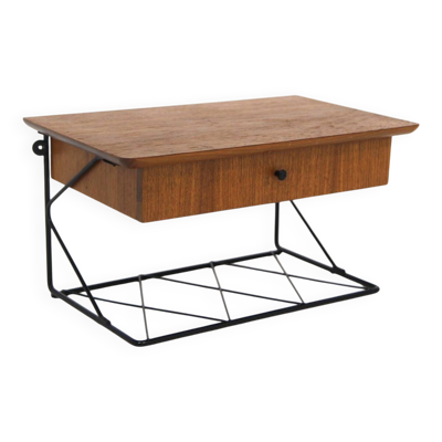Console murale scandinave en teck, Suède, 1960