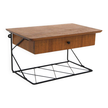 Console murale scandinave en teck, Suède, 1960