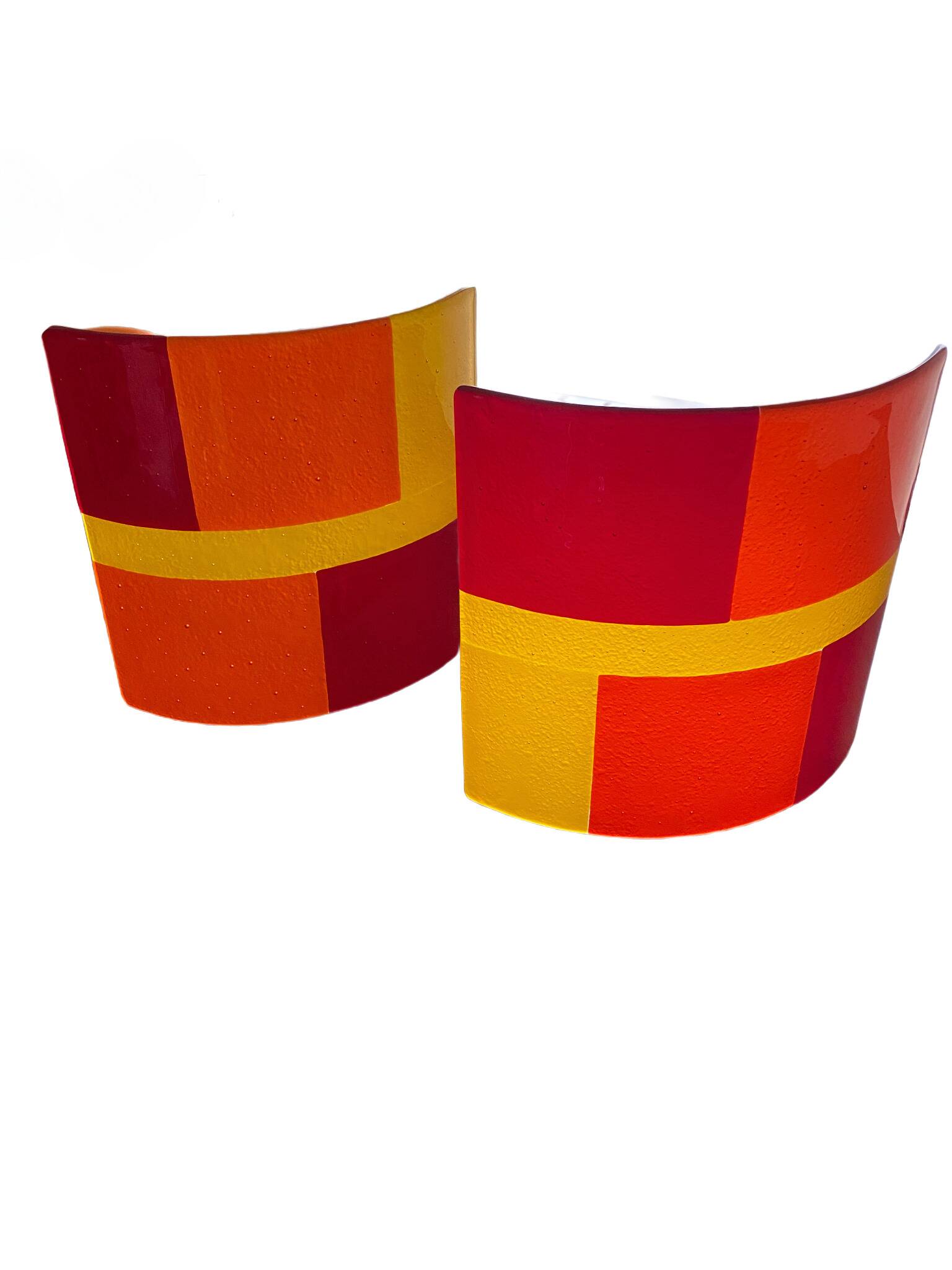 Pair of Italian wall lights in Murano glass from the 1980s.