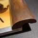 Plateau Art Déco peinture sur verre et bois