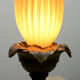 Lampe de table torche enflammée Georgia Jacob Athena en résine sculptée et tissu 70