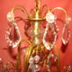 crystal chandelier type with a 4-arm light cage
