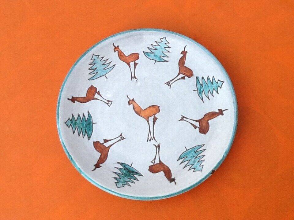 1960s Small plate / Empty pocket enamelled terracotta Pont de Fossé
