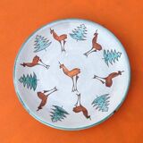 1960s Small plate / Empty pocket enamelled terracotta Pont de Fossé
