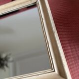 Miroir en bois couleur ivoire effet vieilli