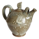 Enamelled stoneware ceramic teapot