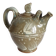 Enamelled stoneware ceramic teapot