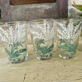 10 verres muguet, années 40-50