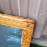 Scandinavian rectangular rounded mirror in pine 40x50cm