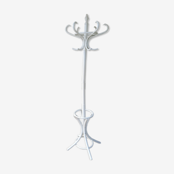 White parrot coat rack