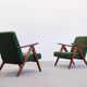 Mid-Century Model B 310 Var Easy Chair in Green Bouclé, 1960s