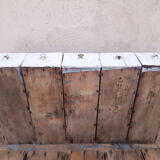 Lot 10 tiroirs anciens atelier poignées bronze