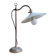 Lampe col de cygne en métal et opaline blanche
