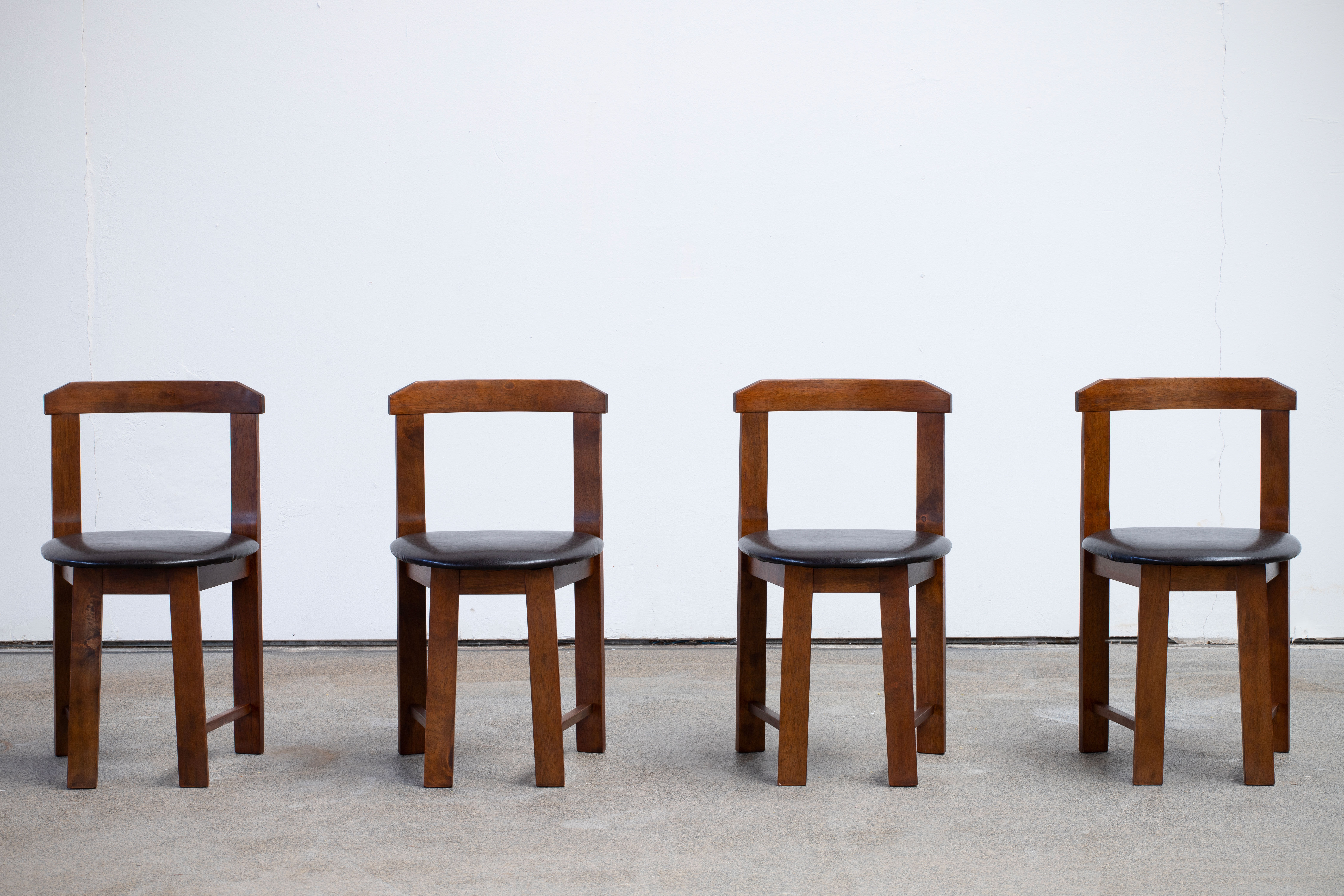 Table set and built-in chairs (x4) Vintage Scandinavian 1960