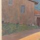 Old painting, Landscape Monts du Lyonnais, signed and dated 1946