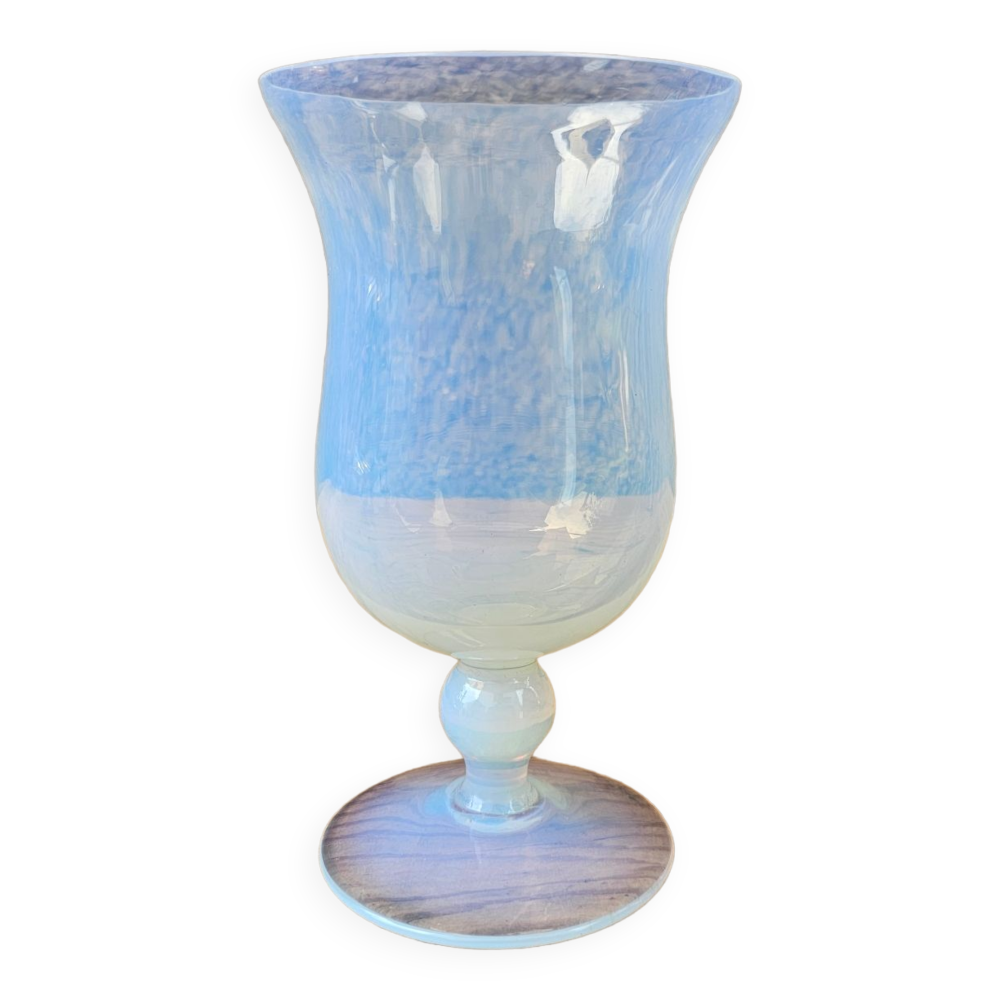 Opalescent glass vase