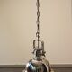 Nickel pendant light, industrial style