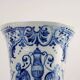 Antique earthenware vase from Gien, France, 18th century.