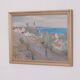Original Swedish Oil on Panel – “Village Scene II” by E. R. Olsson – Signed