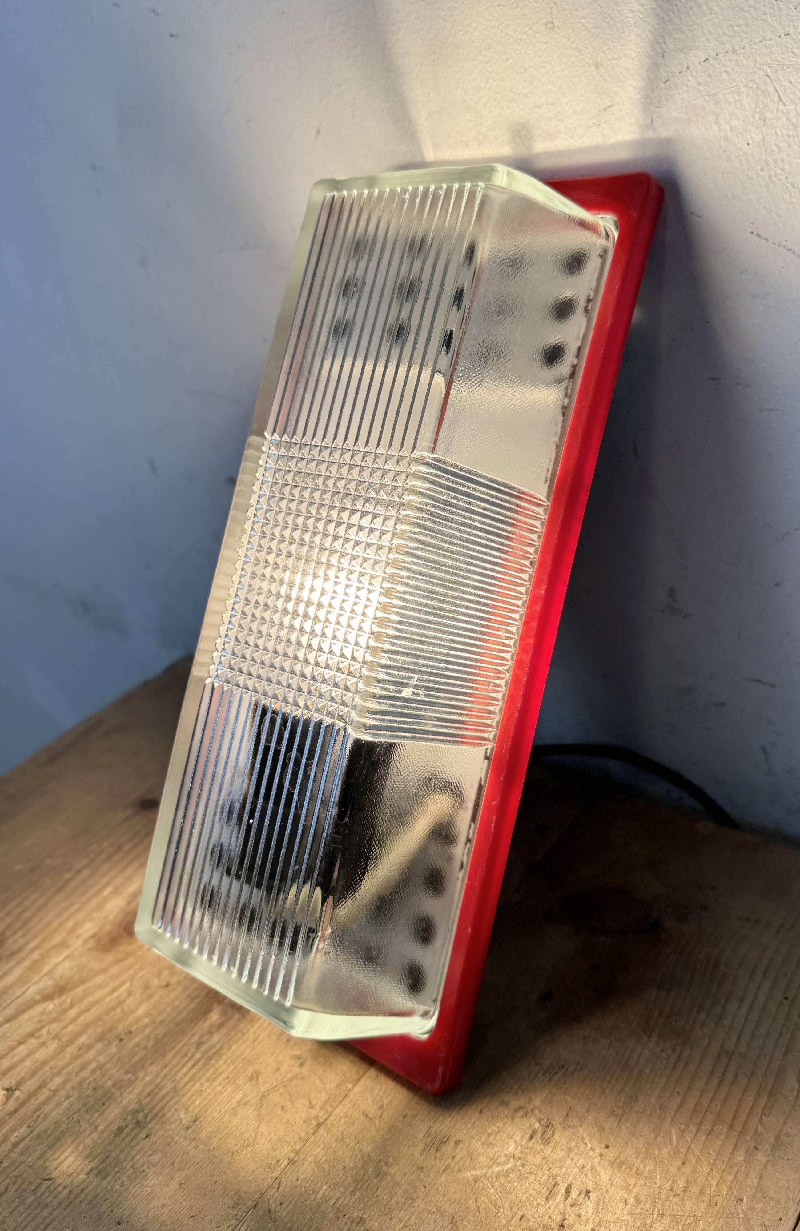 Red Industrial Bakelite Wall Light from Elektrosvit, 1970s