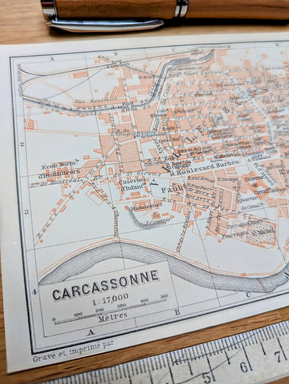 Imprimée en 1906, Carcassonne, Aude, France