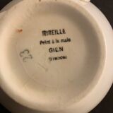 2 cups and 2 sub cups old earthenware Gien model Mireille