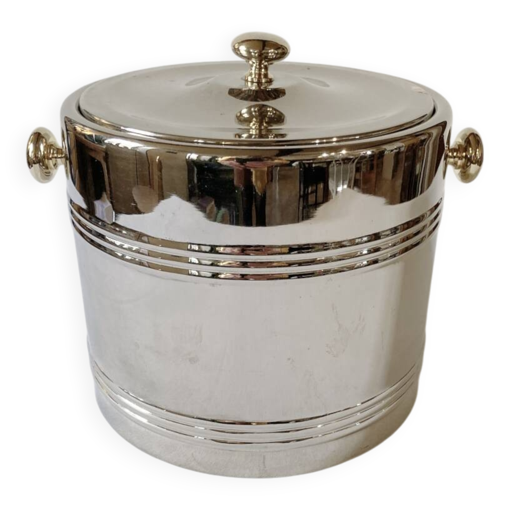 Silver-plated ice bucket