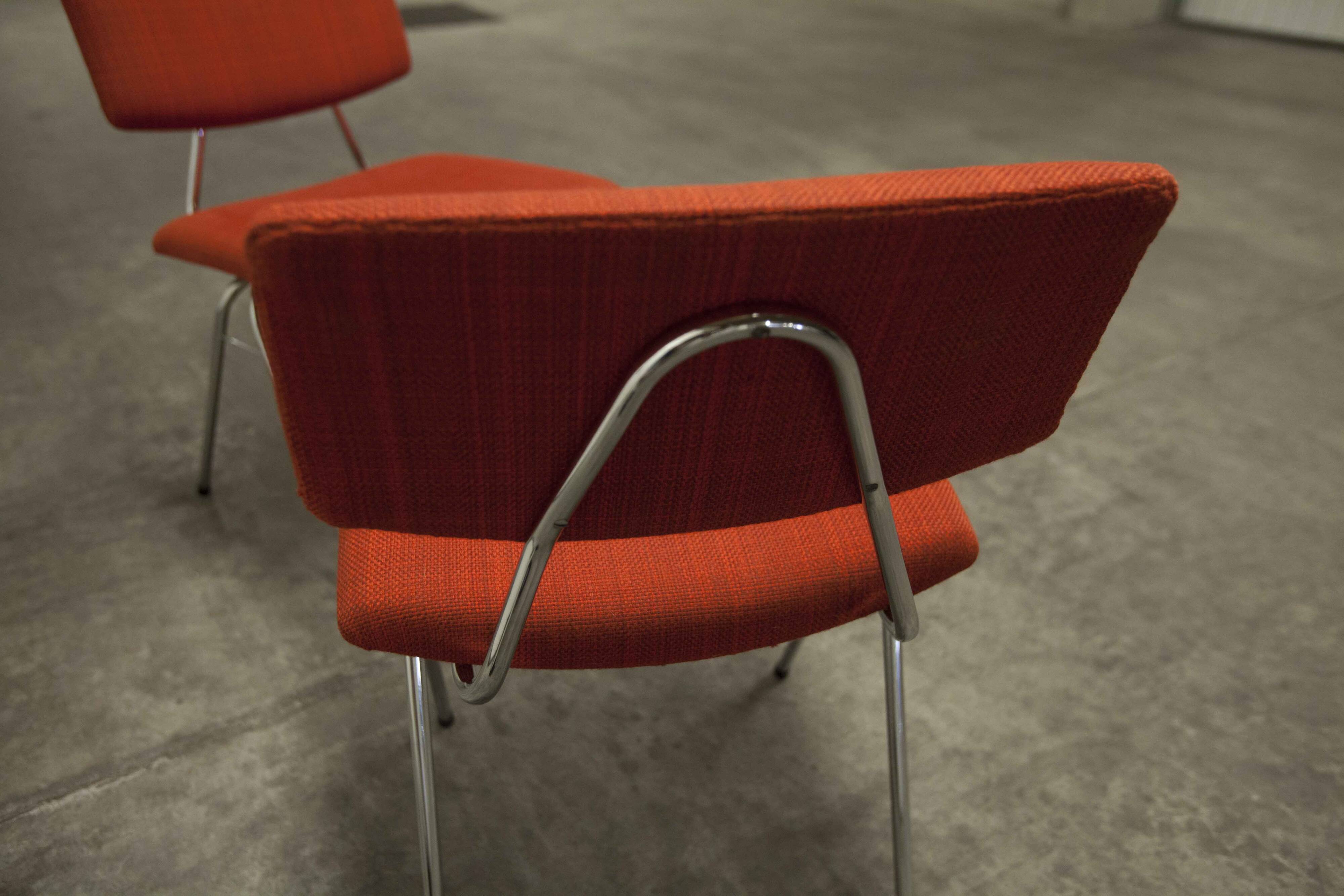 Pair of compass model chairs by Pierre Guariche for Les Huchers-Minvielle France 1955