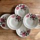 6 antique deep plates in faience from badonviller