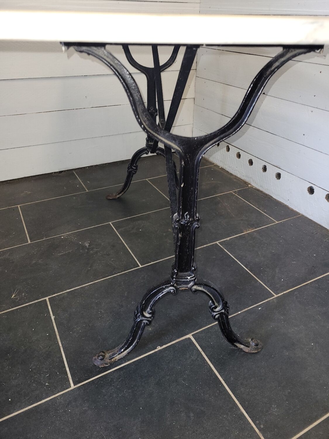 Bistro table with marble top