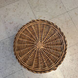 Basket stool wicker box