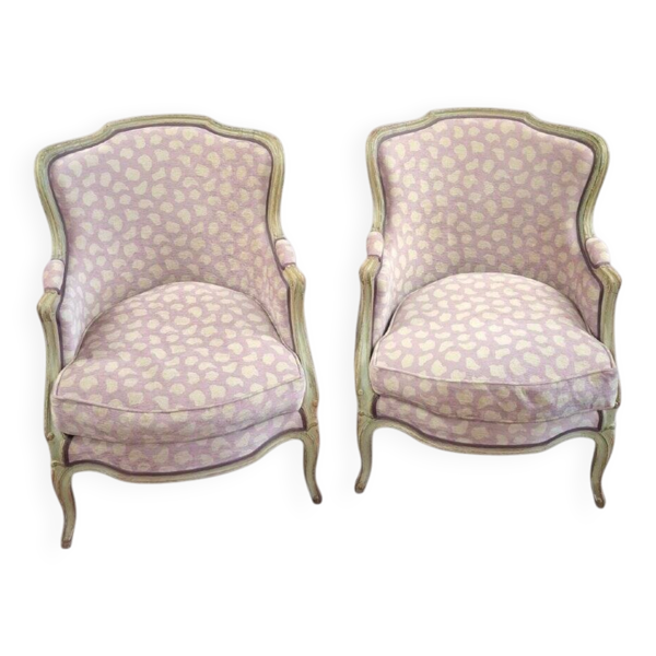Paire de bergères de style Louis XV