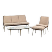 Three-Seater Sofa and Lounge Chair with Hocker by Hans Mitzlaff, Set of 3