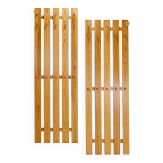 Pair of Slatted Wall Coat Racks