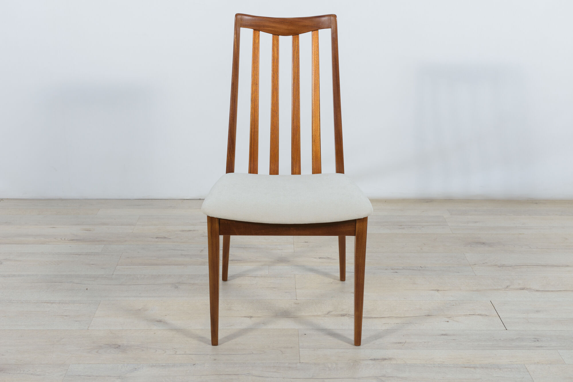 Mid-century teak and fabric dining chairs by Leslie Dandy for G-Plan, 1960s, Set of 8
