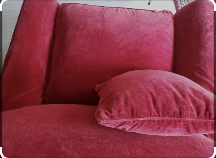 The Conran Shop Red Velvet Armchair