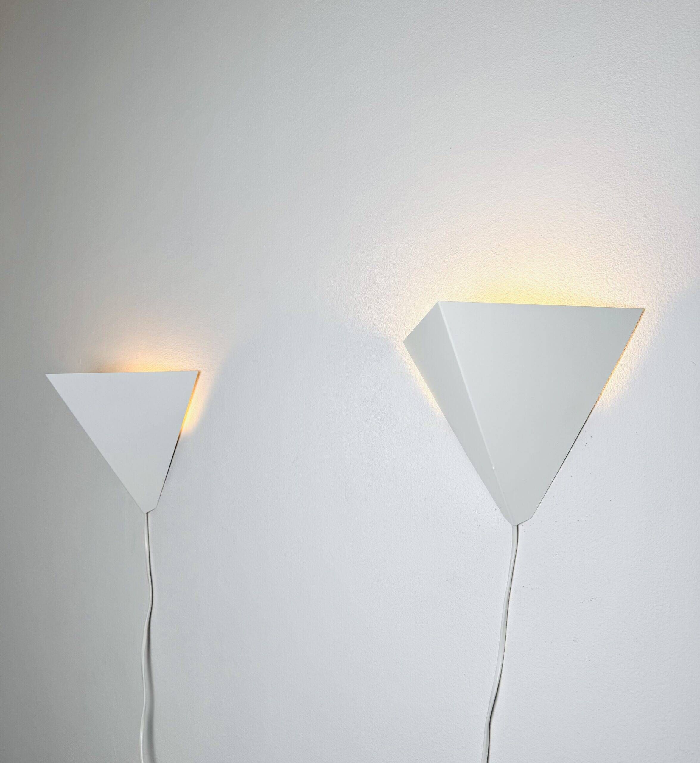 Geometric Pyramid Wall Lamps By J.J.M. Hoogervorst For Anvia Nederland, The Netherlands, 1960S