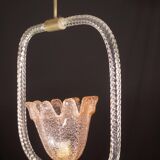 Charming Pink and Trasparent Murano Glass Chandelier by Barovier e Toso