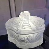 Art Deco Molded Glass Candy Box / Powder Box – Palmette
