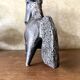 Black glazed ceramic sculpture signed Pouchain – Circa 1960