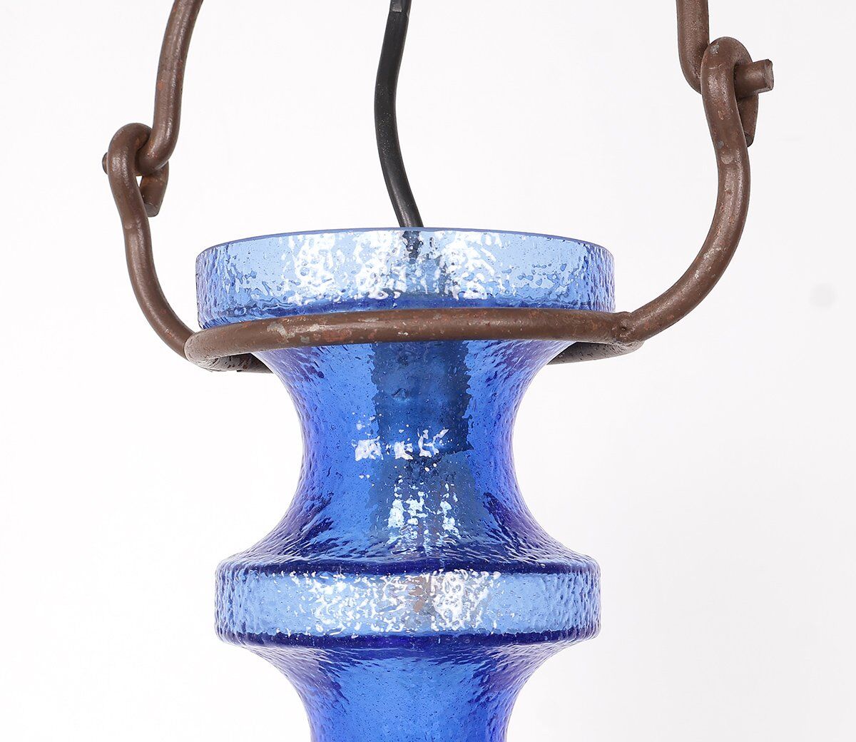 Stalactite blue glass pendant lamp by Nanny Still for Raak, 1960s